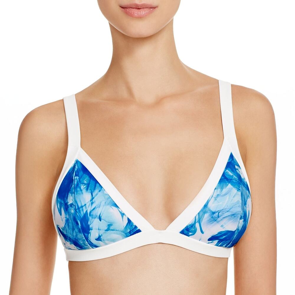 NWT Sole East Blue & White Sobe Bikini Top - Sz XL (Juniors)